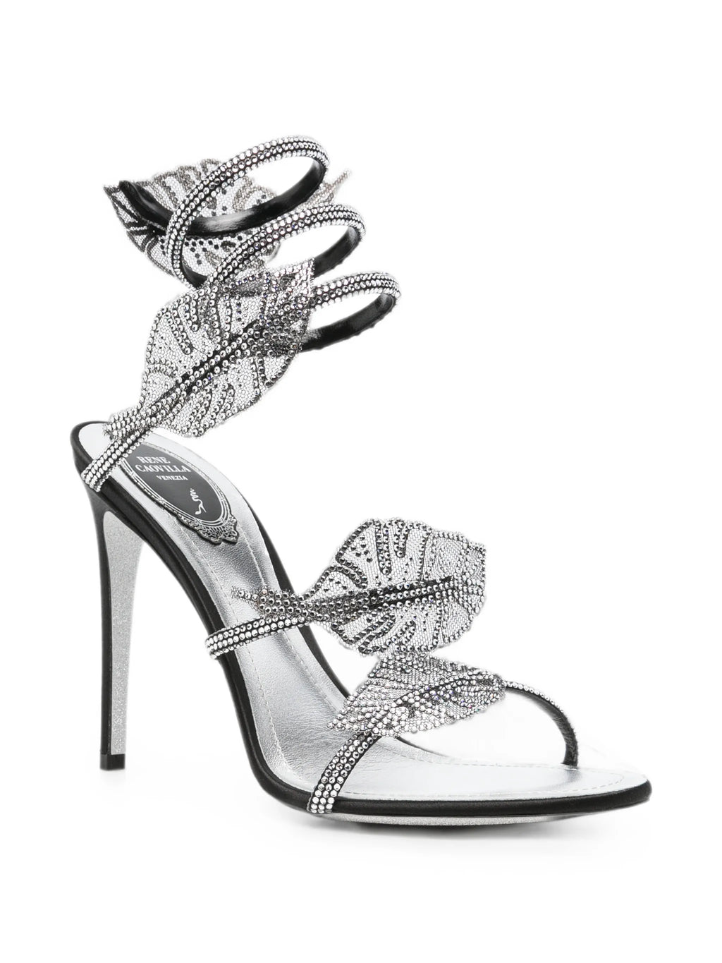 René Caovilla - Leaf Crystal-embellished Heeled Sandals