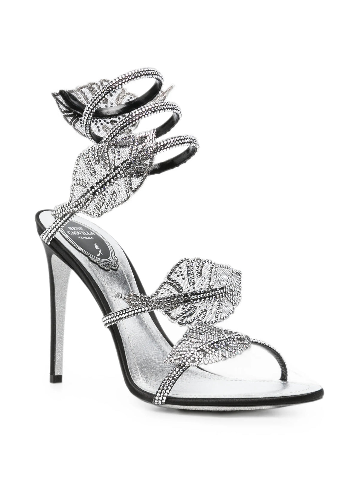 René Caovilla - Leaf Crystal-embellished Heeled Sandals