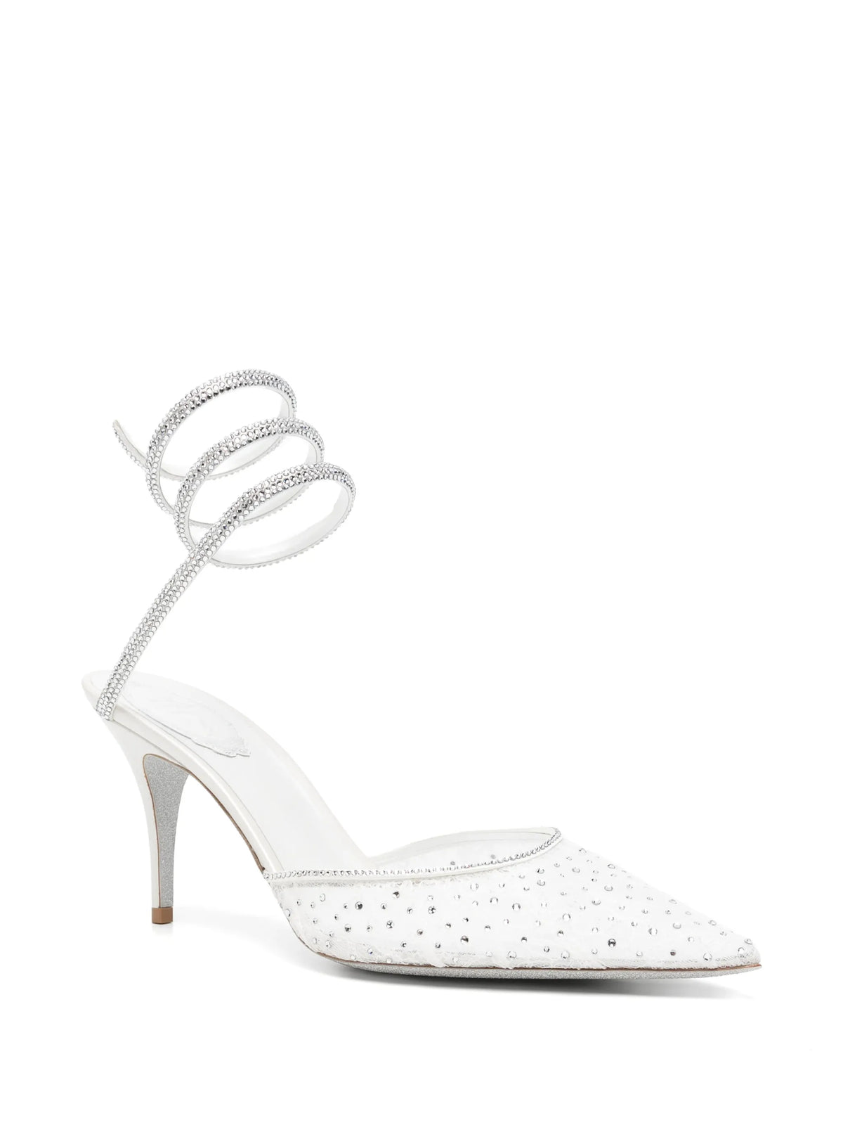 René Caovilla - Belle Crystal-embellished Lace Pumps