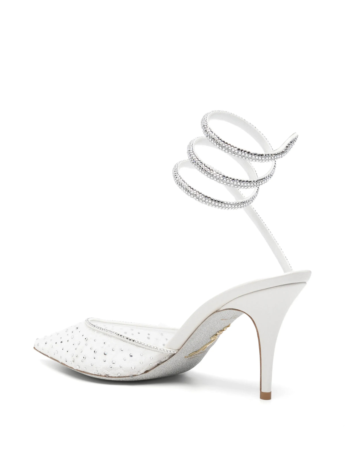 René Caovilla - Belle Crystal-embellished Lace Pumps