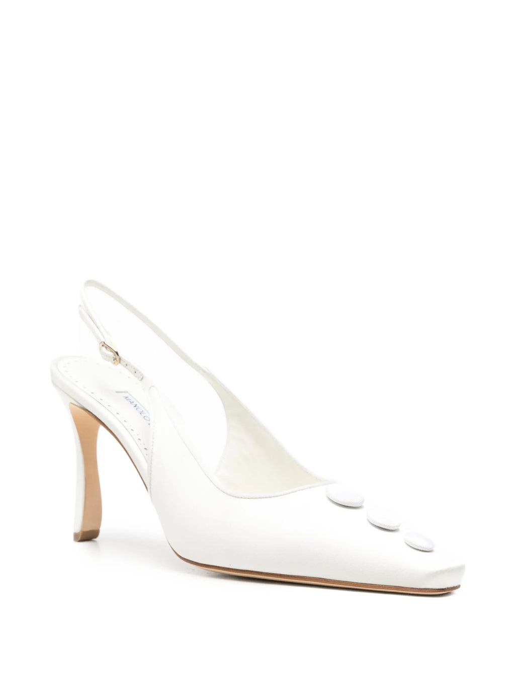 Manolo Blahnik - Alexa Button-embellished Slingback Pumps