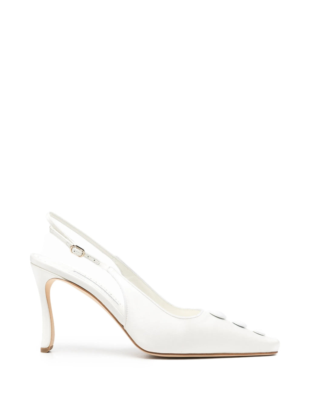 Manolo Blahnik - Alexa Button-embellished Slingback Pumps