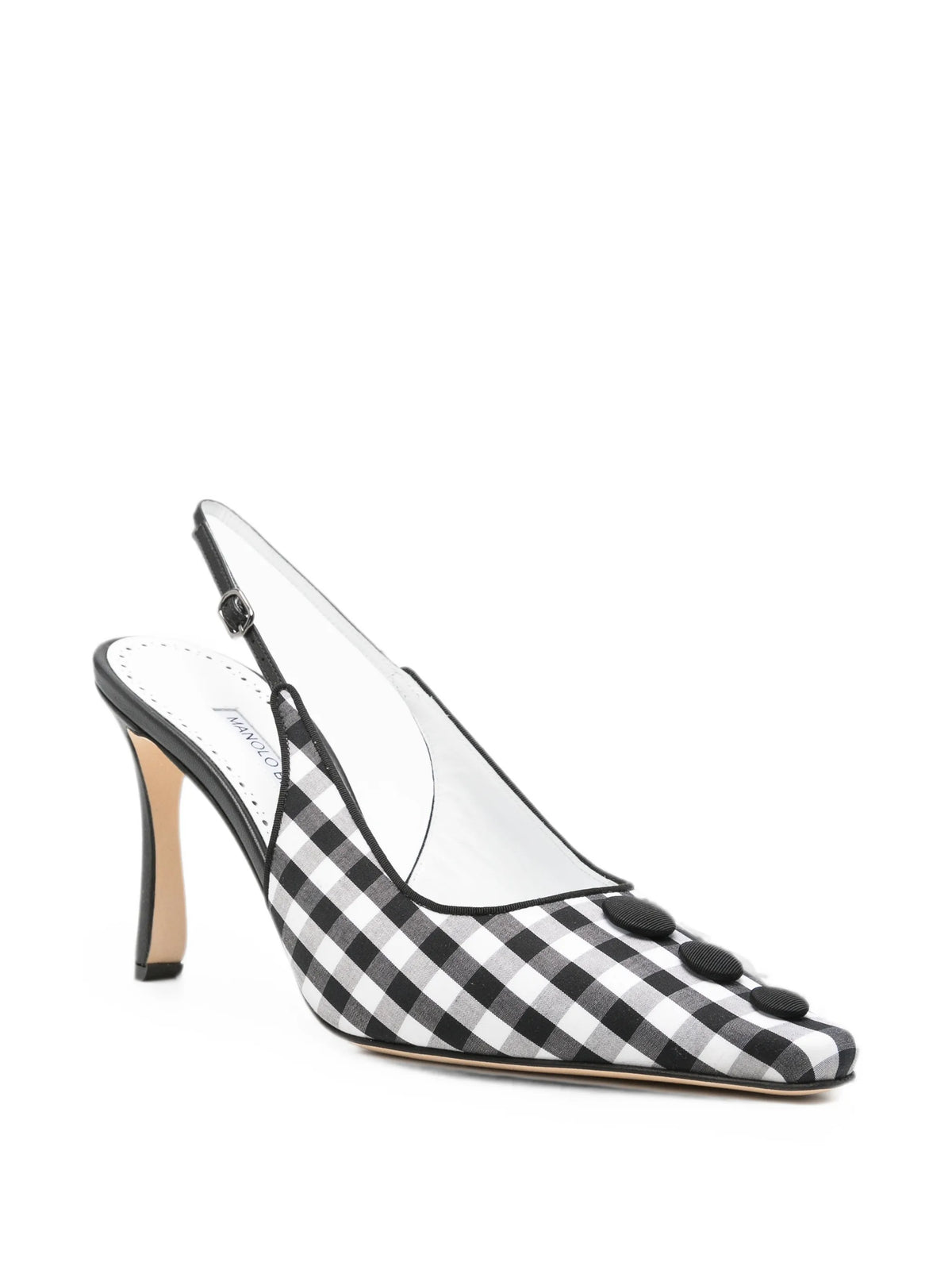 Manolo Blahnik - Alexa Check-pattern Heeled Pumps