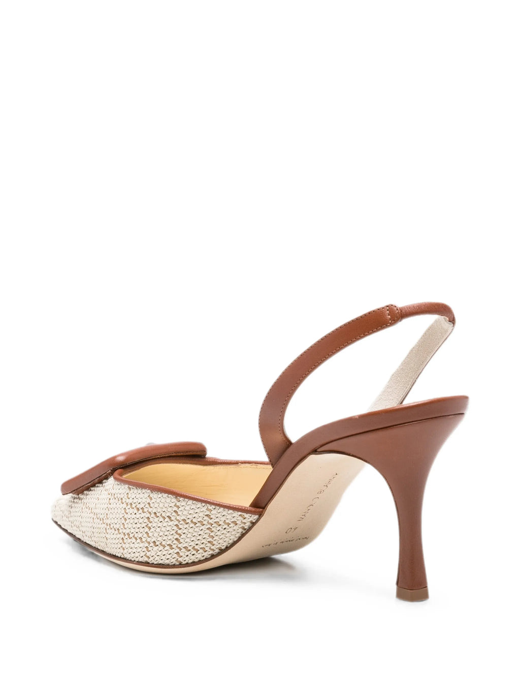 Manolo Blahnik - Mayslibi Buckle-detail Raffia Pumps