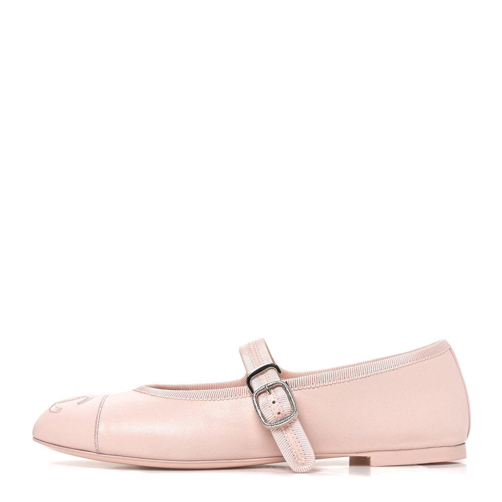 Chanel - Lambskin Mary Jane Flats