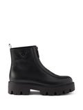 Prada - Leather Zipper Booties