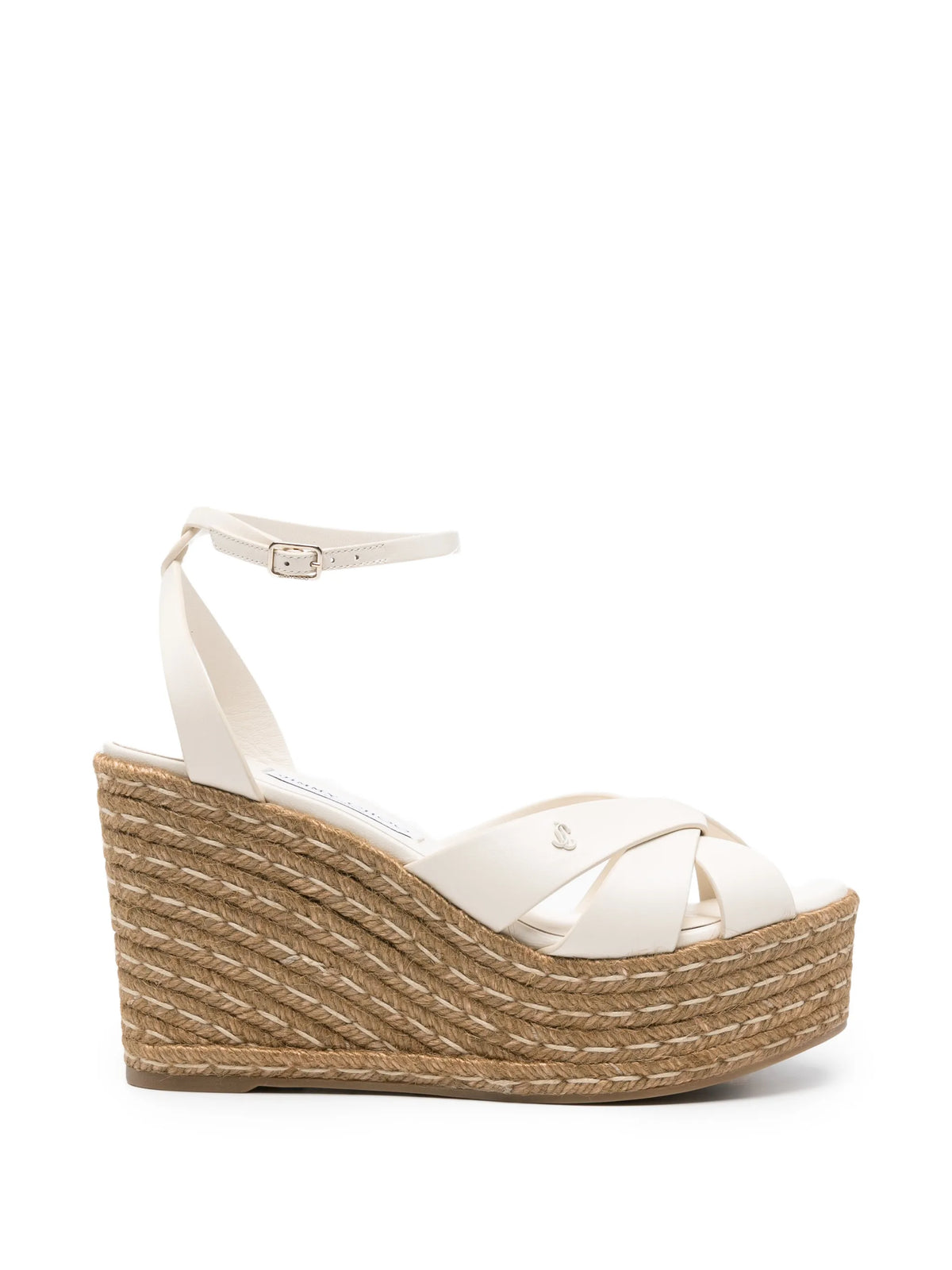 Jimmy Choo - Korra Leather Wedge Espadrilles
