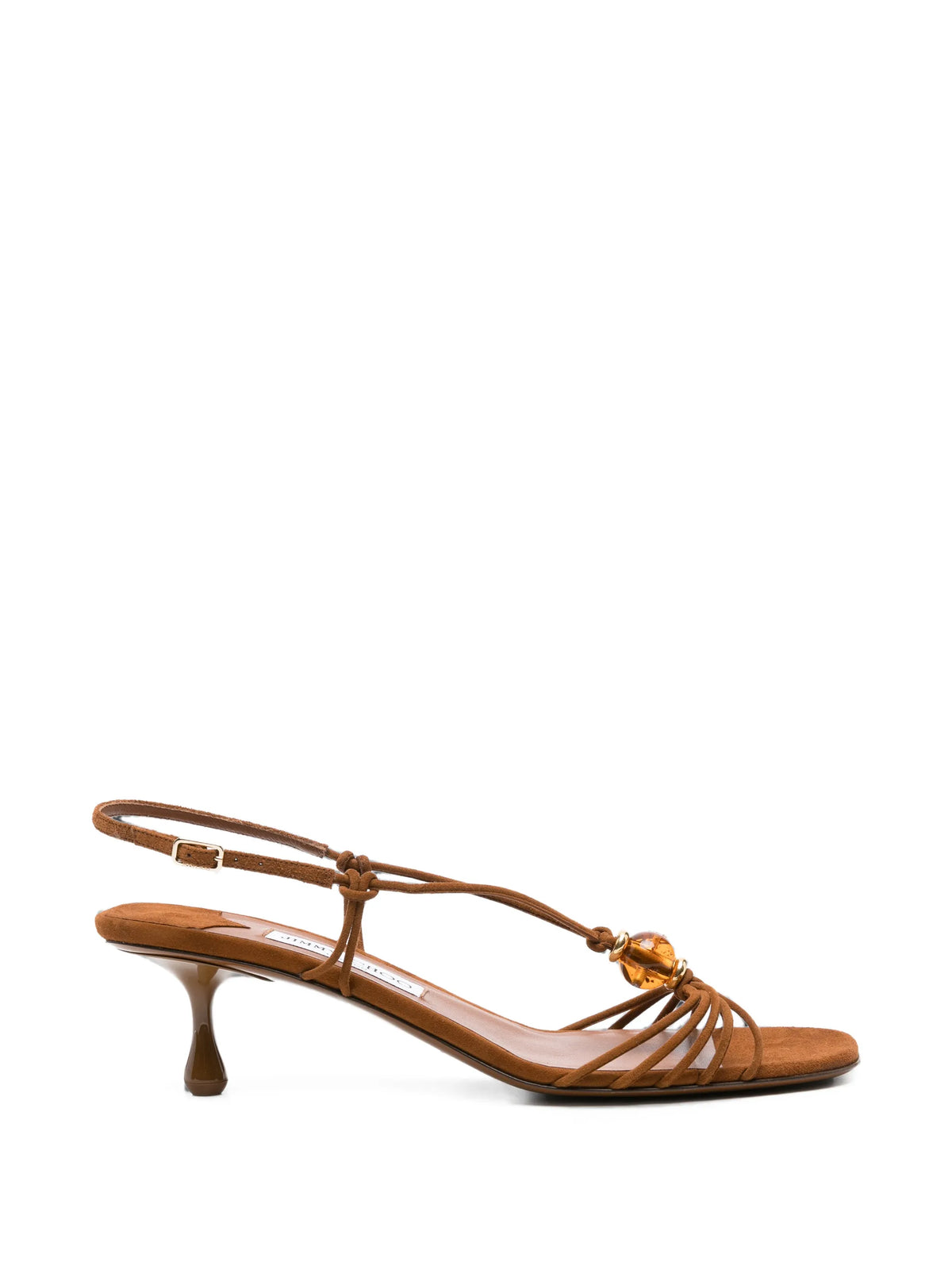 Jimmy Choo - Lova Bead-embellished Suede Heeled Sandals