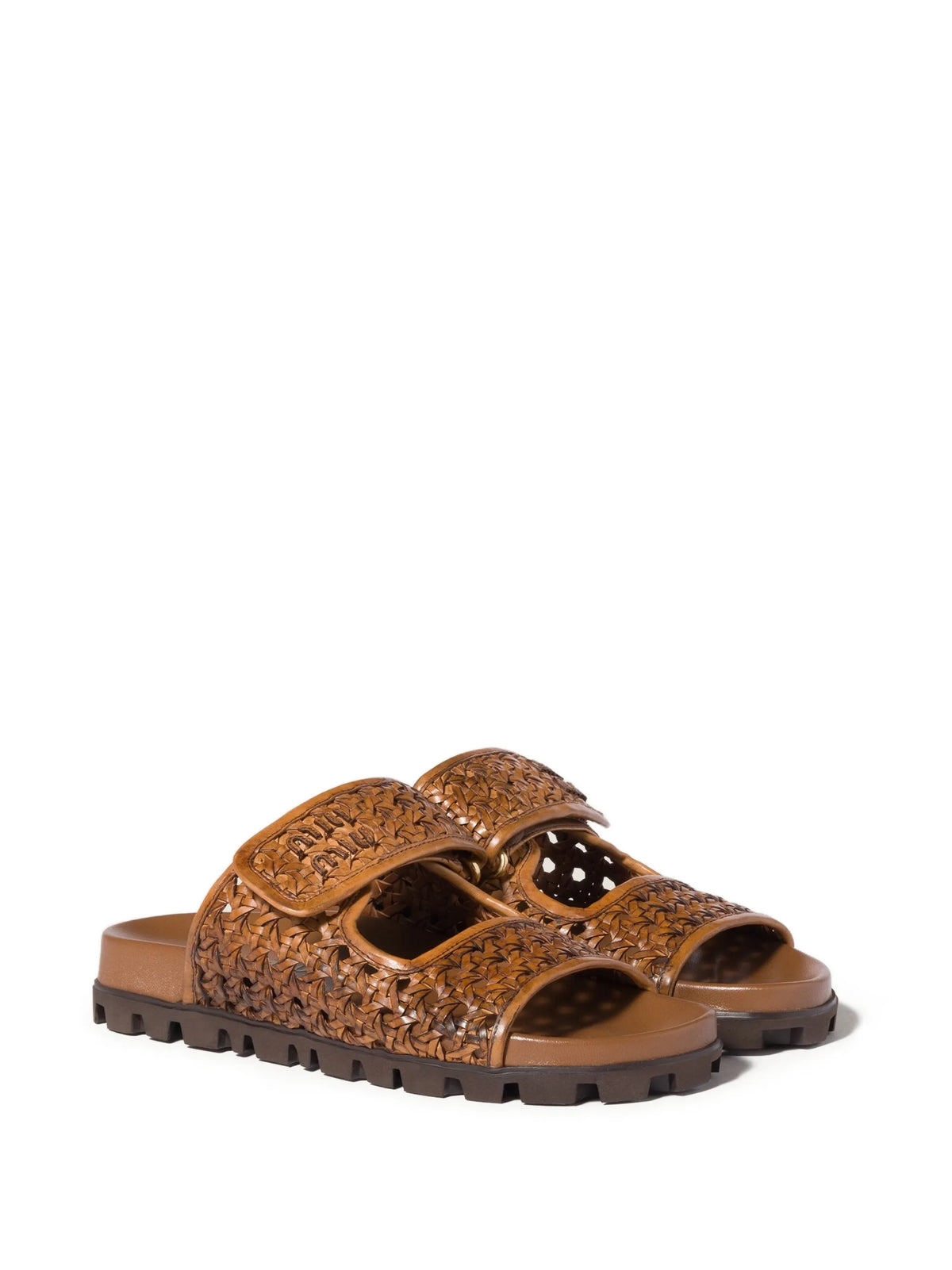 Miu Miu - Woven Leather Sandals