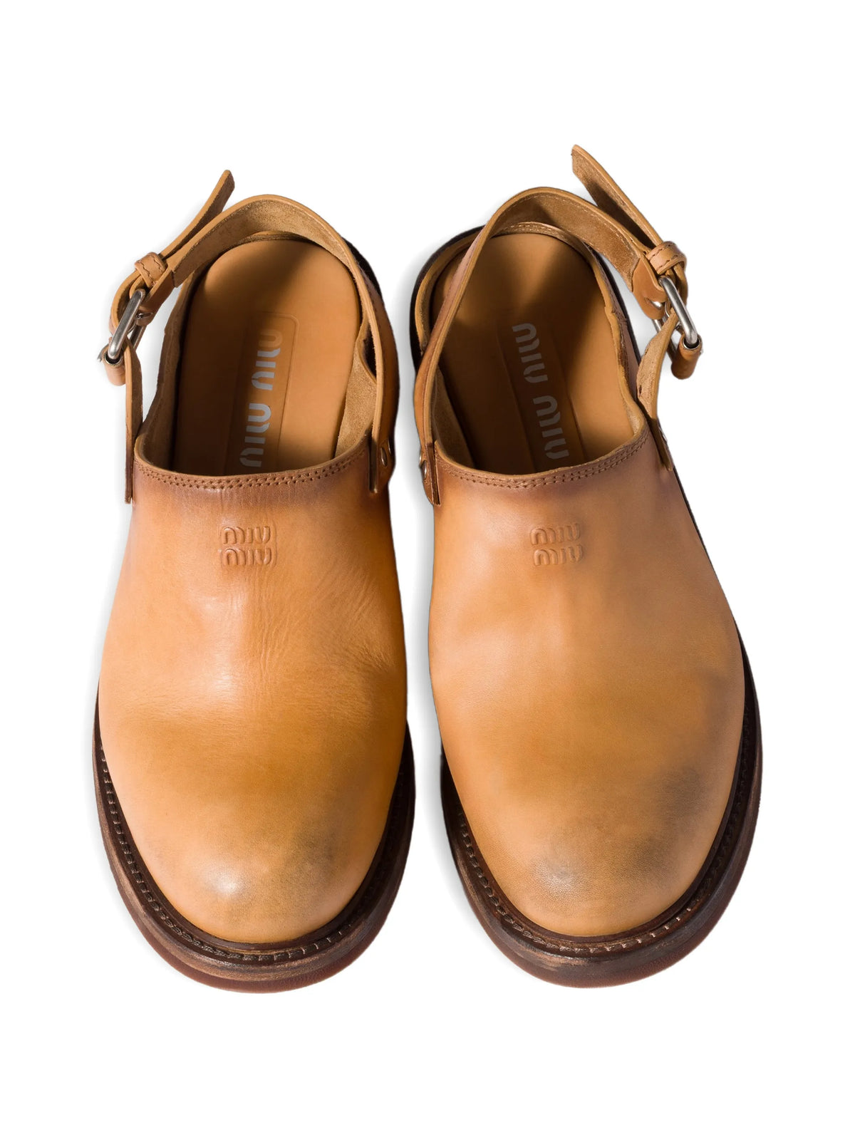 Miu Miu - Foule Leather Mules