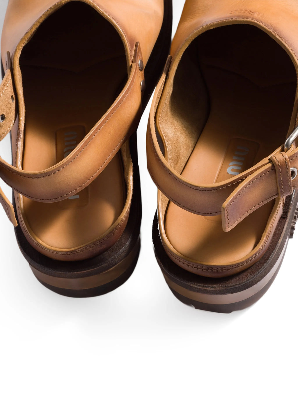 Miu Miu - Foule Leather Mules