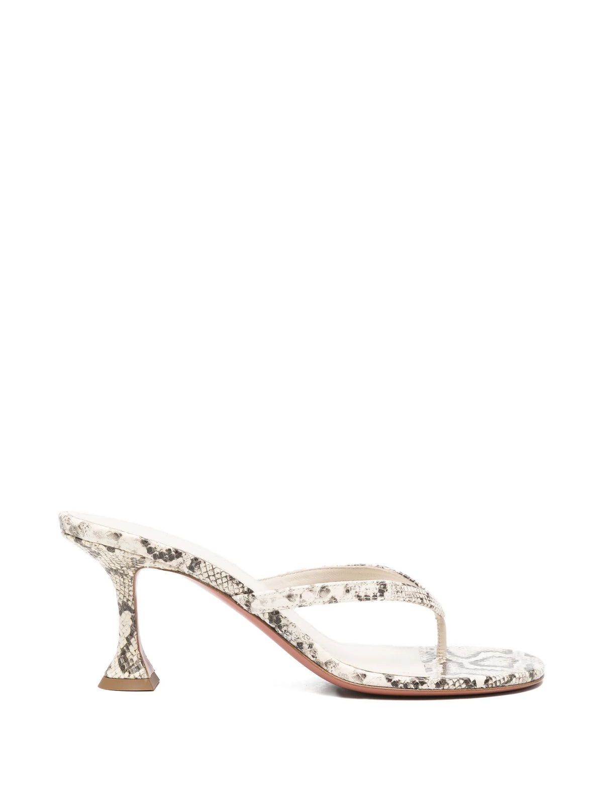 Amina Muaddi - Juliette Thong Slippers 70 Matural Printed Snake