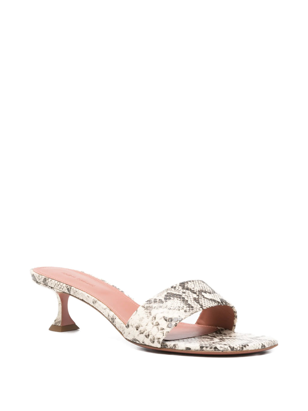 Amina Muaddi - Andreea Slippers 45 Natural Printed Snake