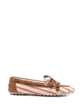 Fendi - Striped Leather-trim Loafers