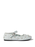 Miu Miu - Embroidered Drill Ballerinas