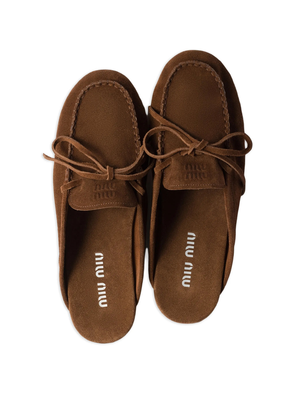 Miu Miu - Suede Deck Mules