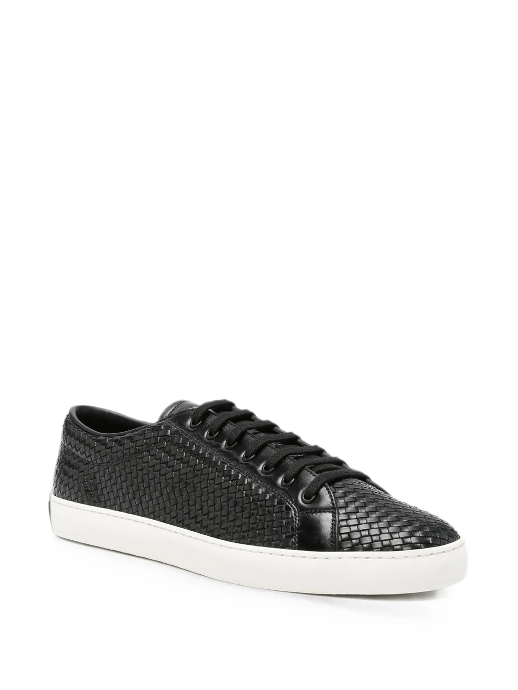 Prada - Intreccio Woven Lace-up Sneakers