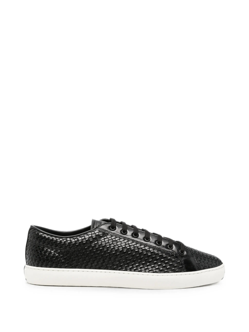 Prada - Intreccio Woven Lace-up Sneakers