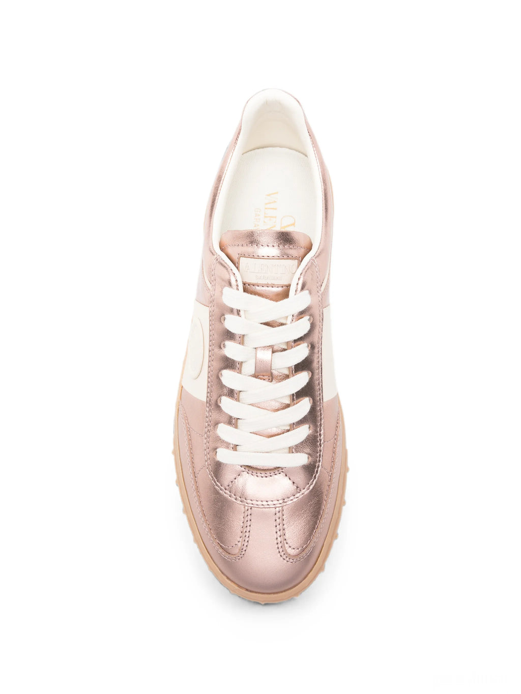 Valentino - Upvillage Metallic Leather Sneakers