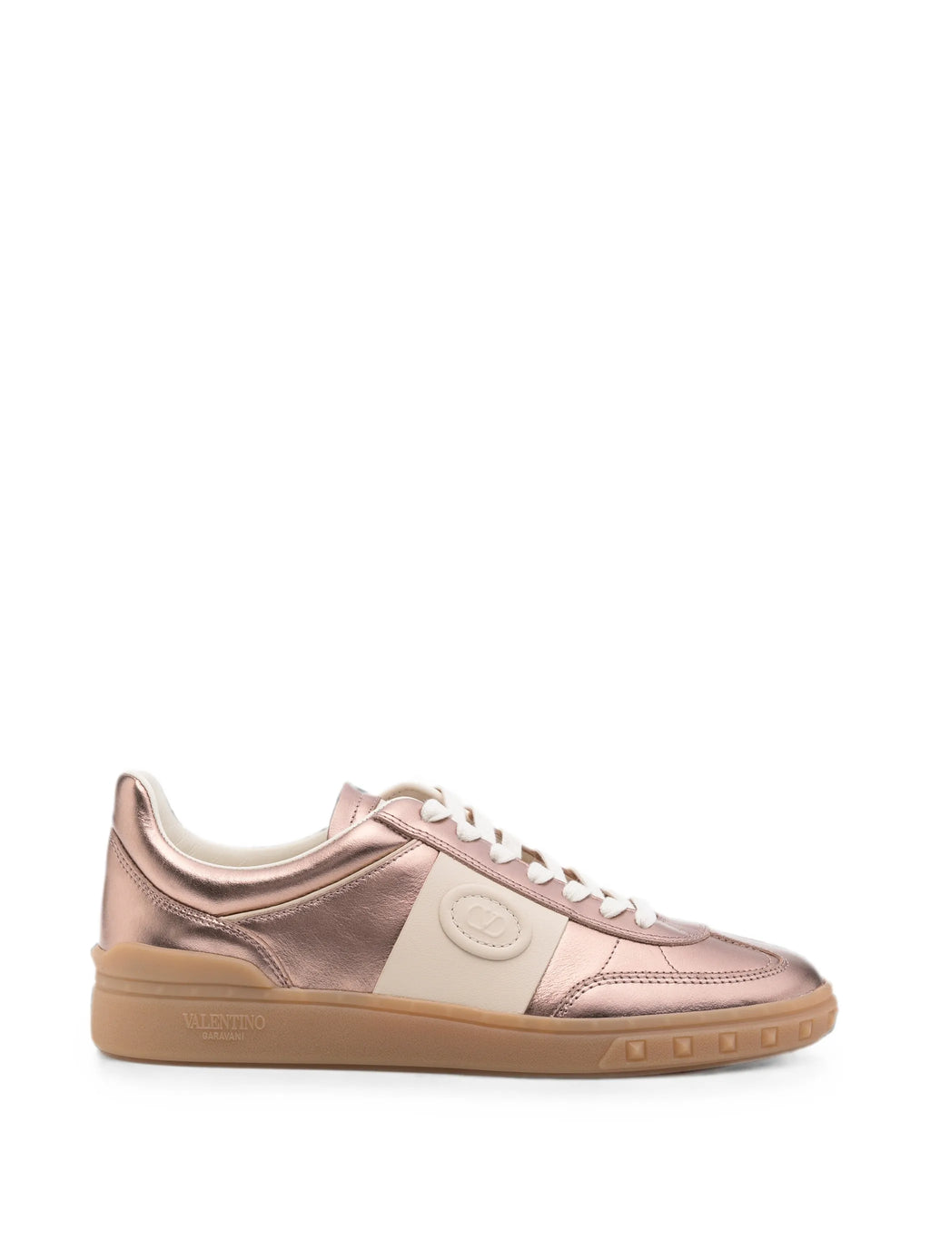 Valentino - Upvillage Metallic Leather Sneakers