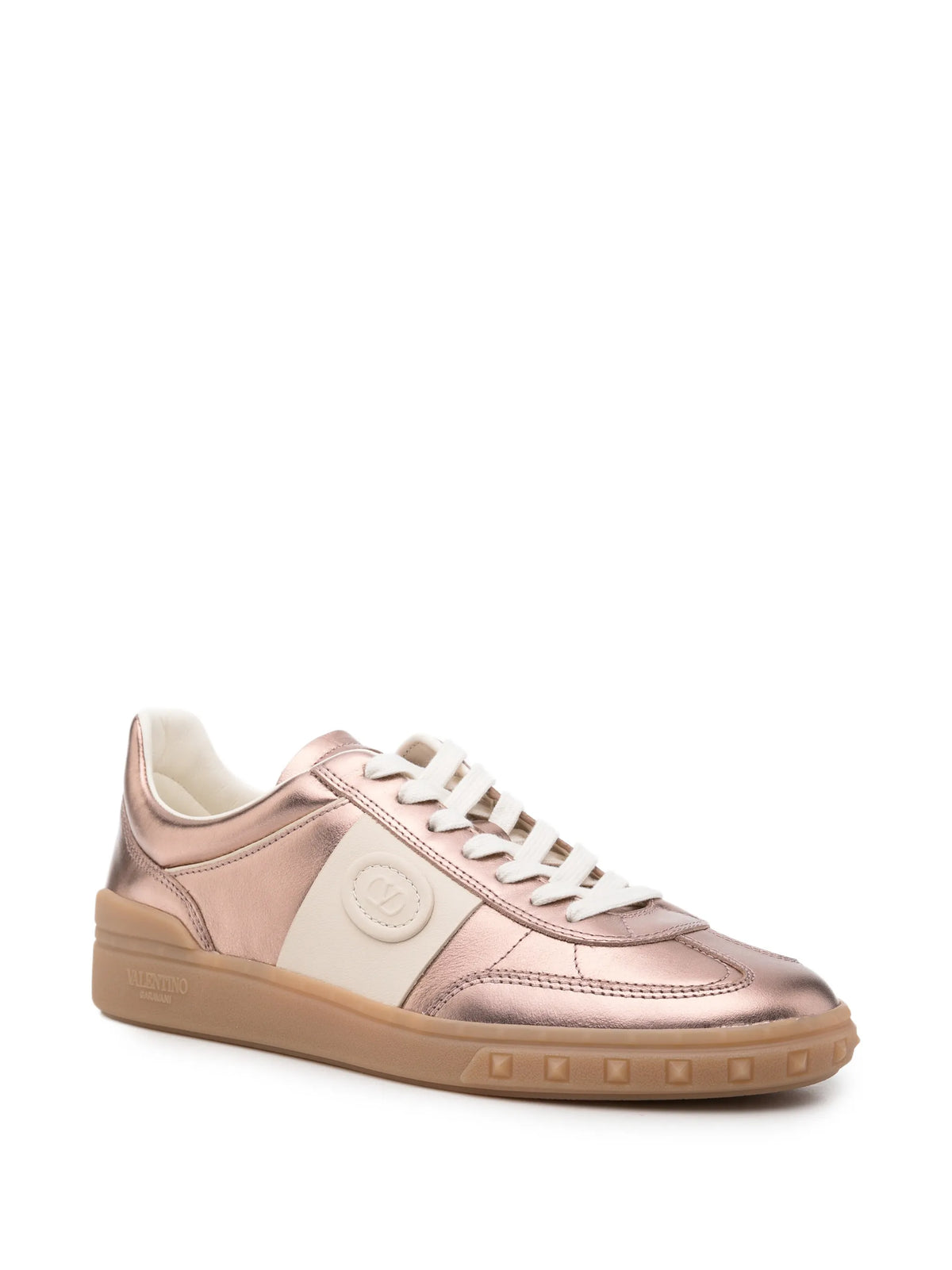 Valentino - Upvillage Metallic Leather Sneakers