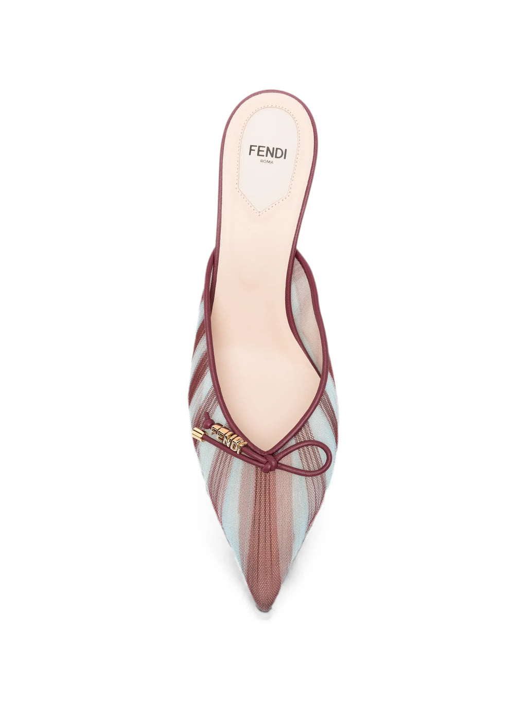 Fendi - Tulle Striped Mules