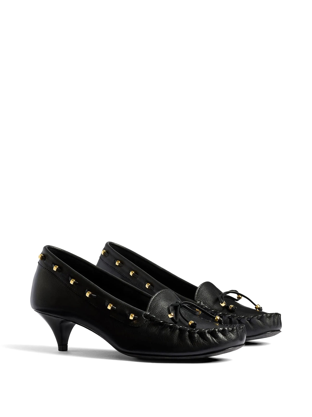 Khaite - Round Toe Leather Pumps