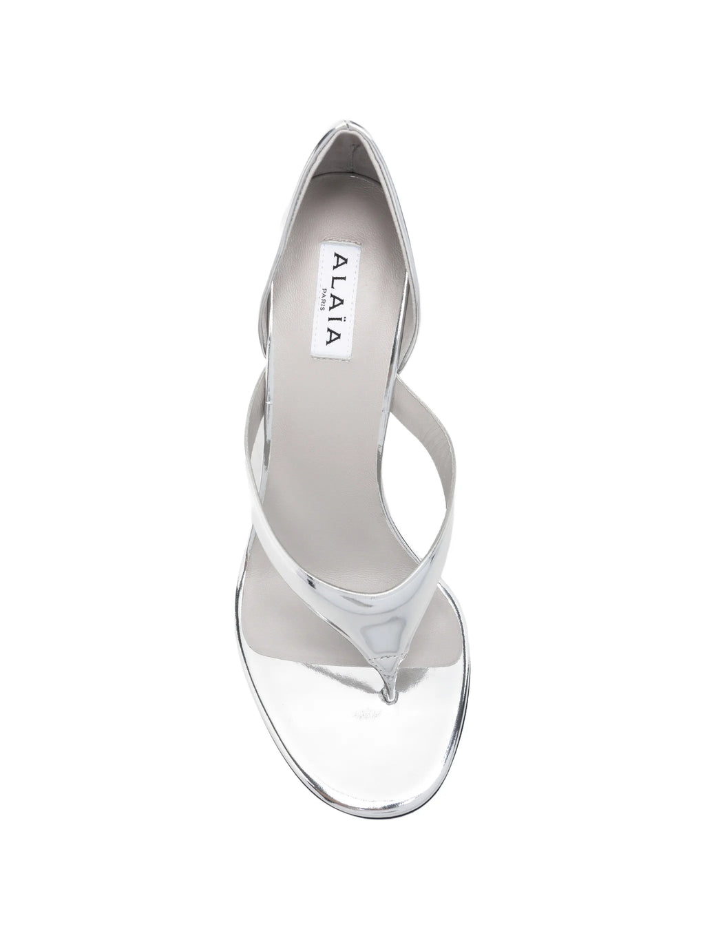 Alaïa - Infradito Sandals In Mirror Calfskin