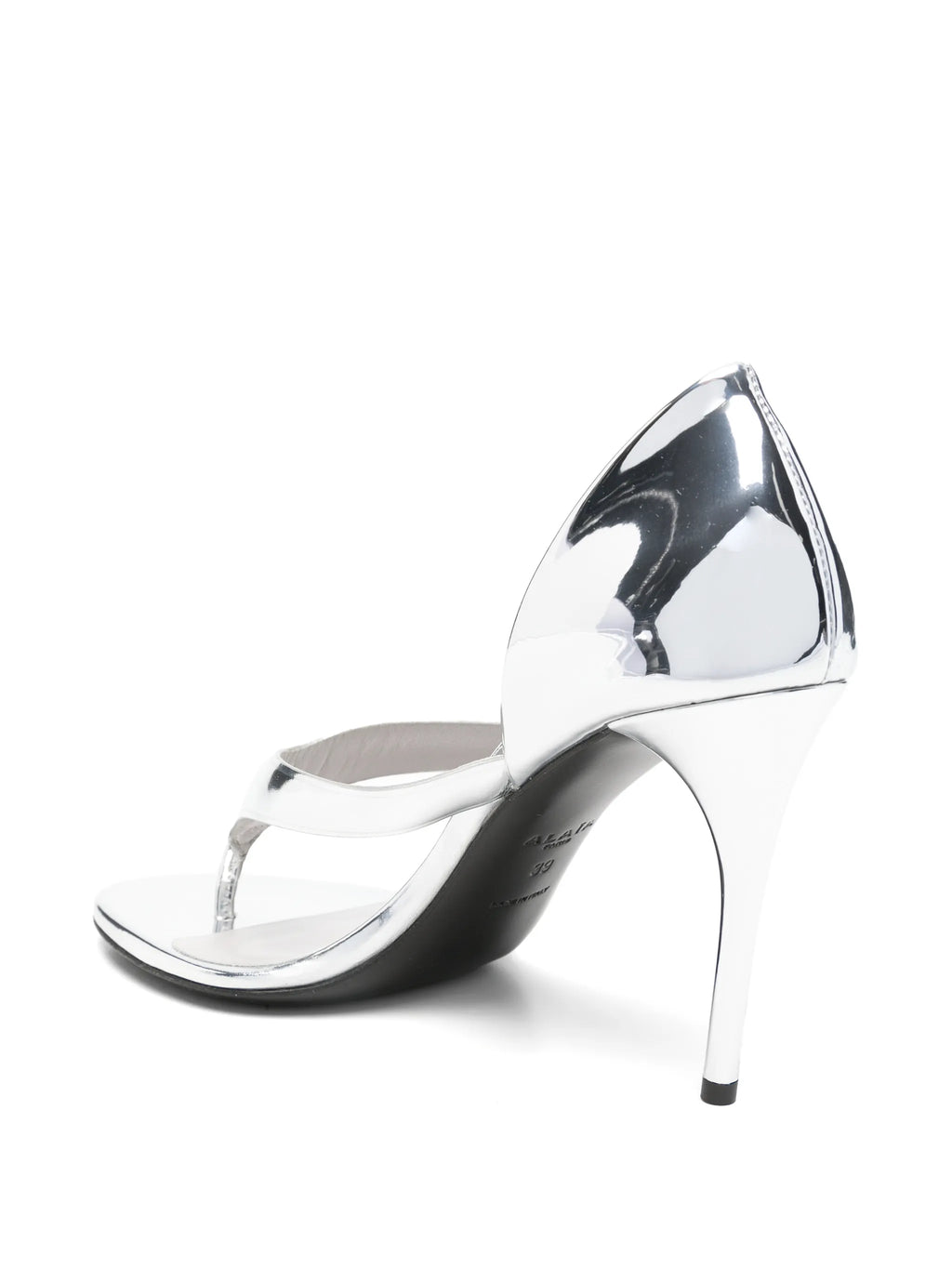 Alaïa - Infradito Sandals In Mirror Calfskin