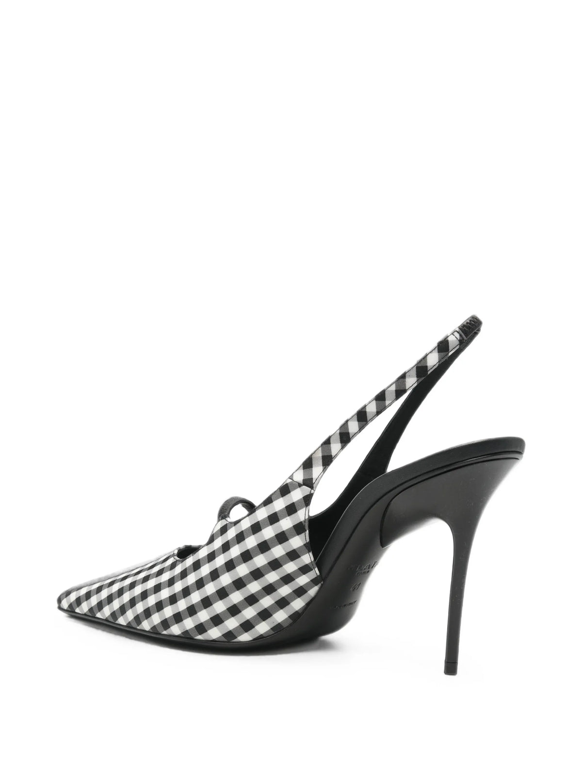 Alaïa - Drop Gingham-check Slingback Pumps