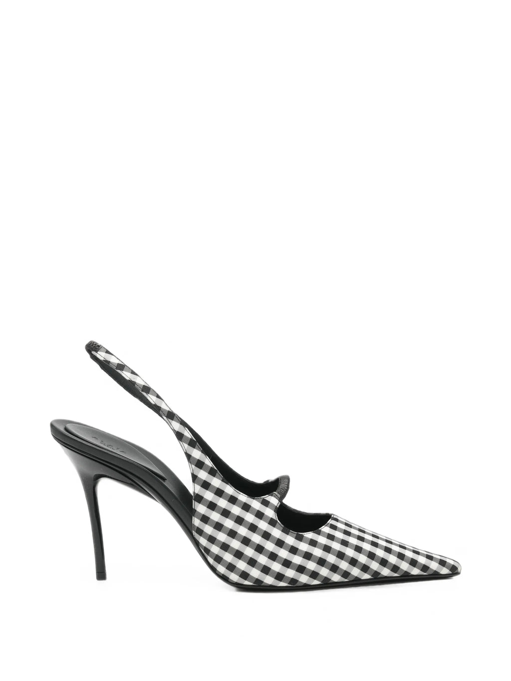 Alaïa - Drop Gingham-check Slingback Pumps