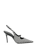 Alaïa - Drop Gingham-check Slingback Pumps