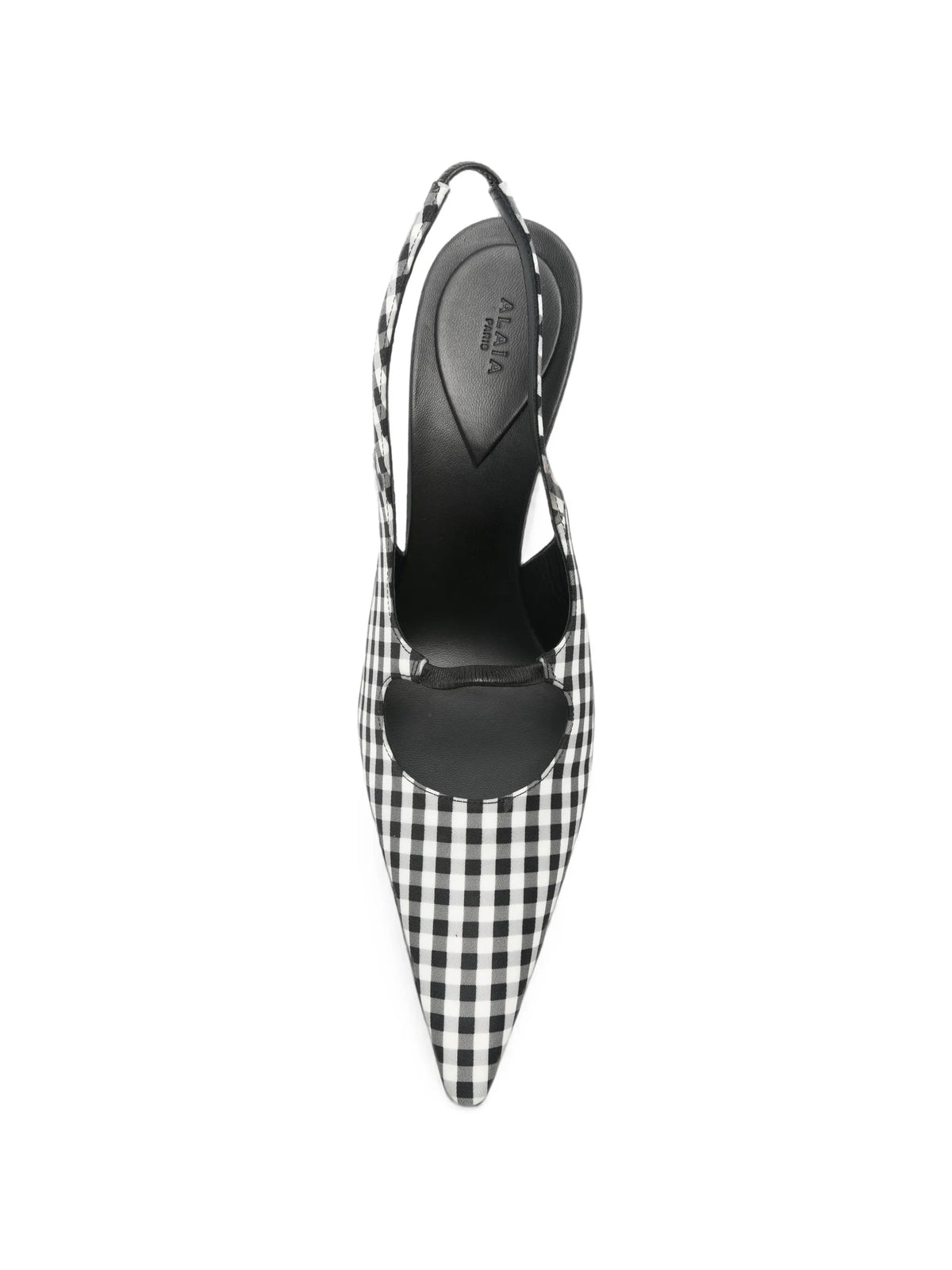 Alaïa - Drop Gingham-check Slingback Pumps
