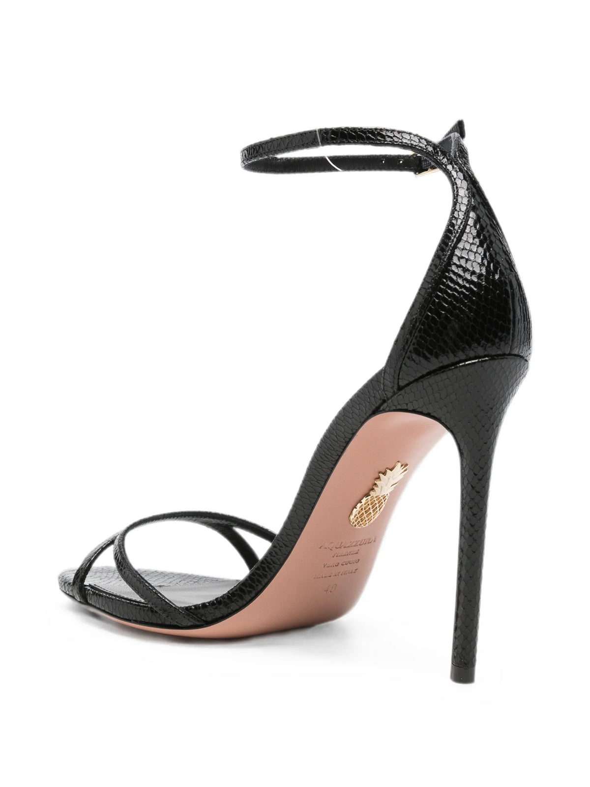 Aquazzura - Nuda Snakeskin-effect Heeled Sandals