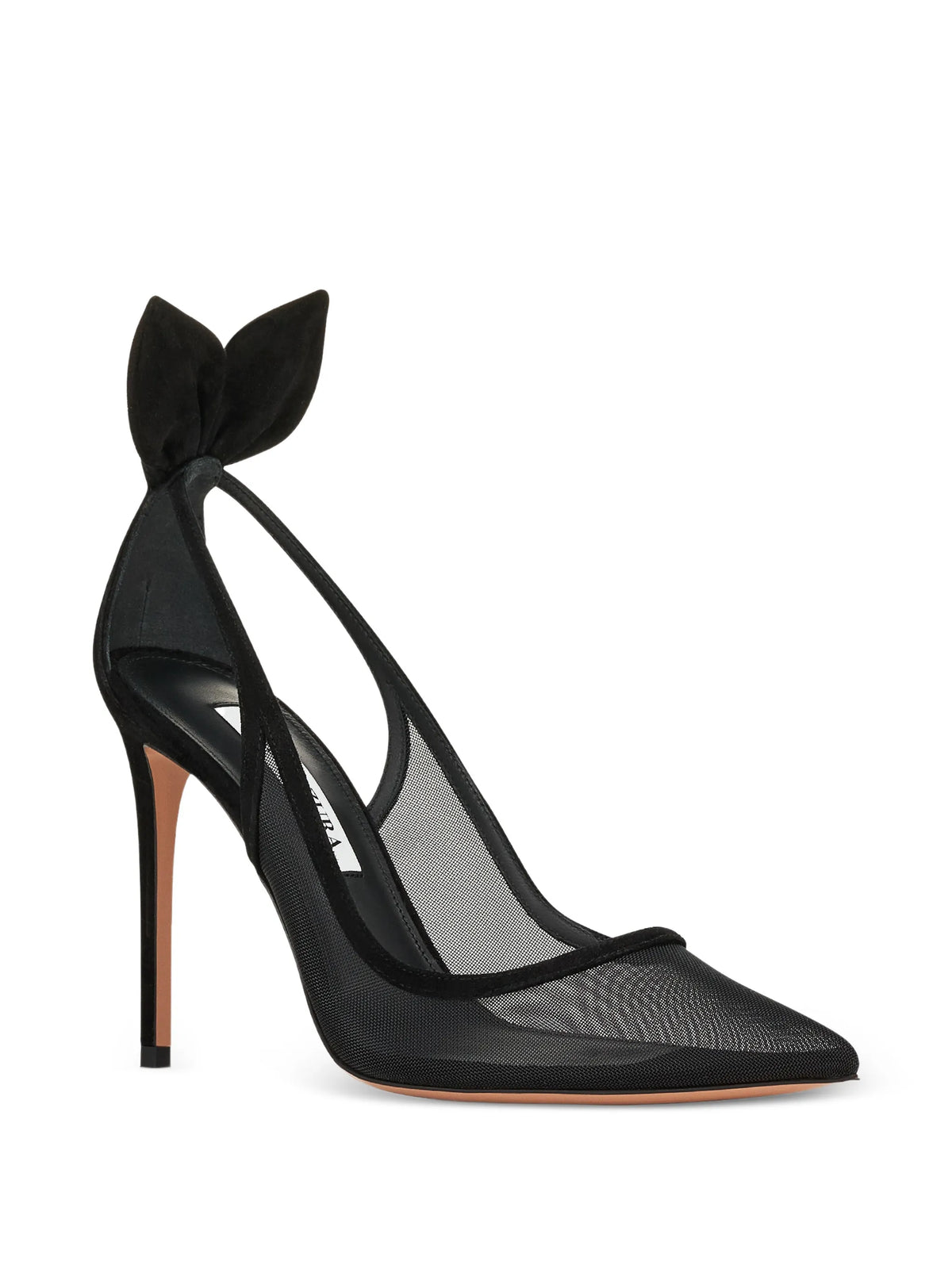 Aquazzura - Bow Tie Mesh Pumps 105