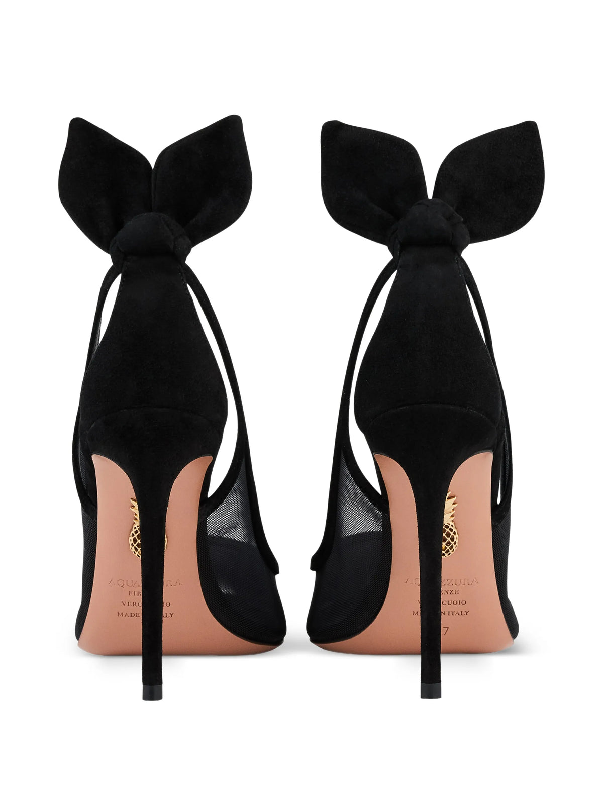 Aquazzura - Bow Tie Mesh Pumps 105