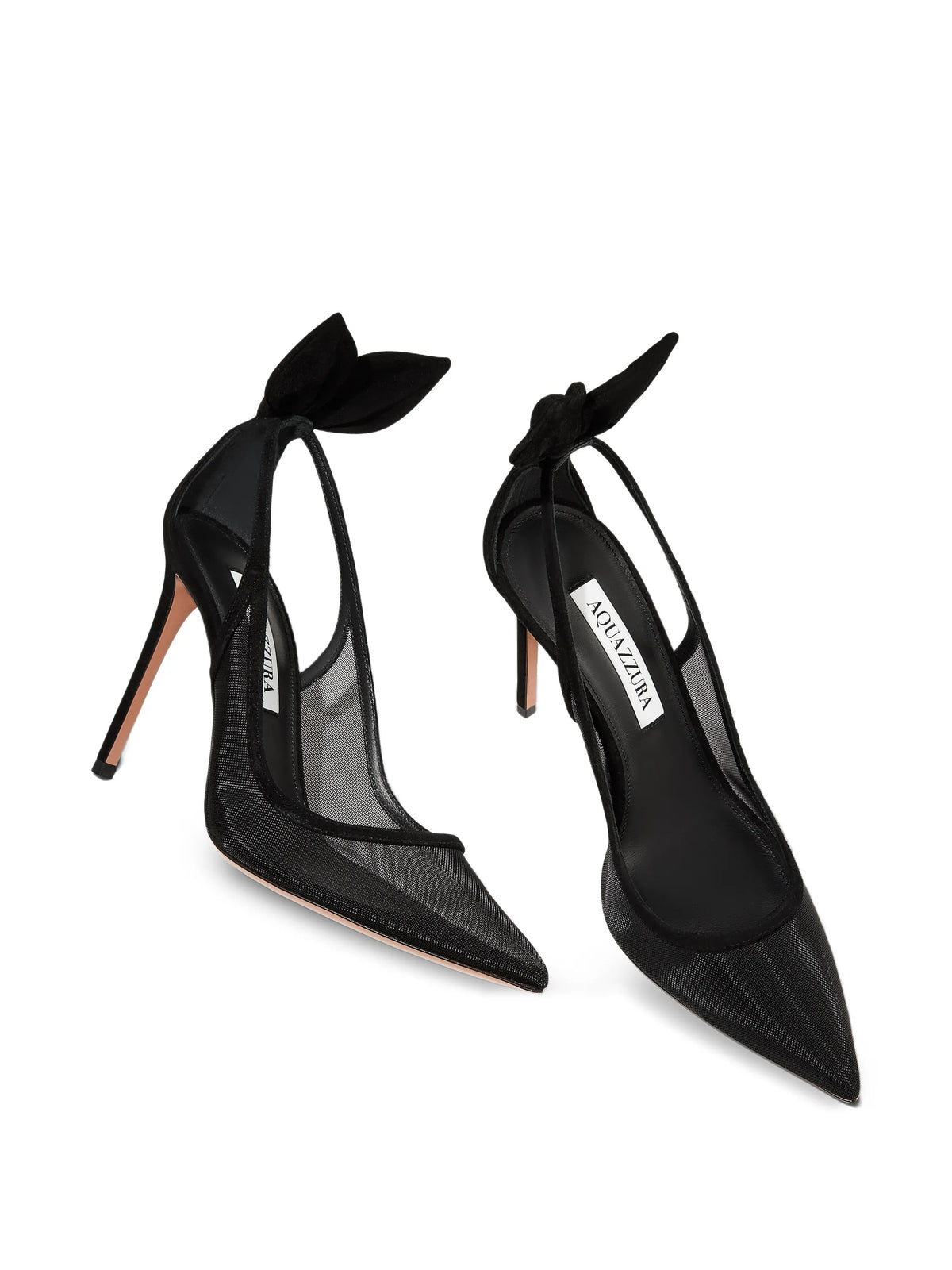 Aquazzura - Bow Tie Mesh Pumps 105