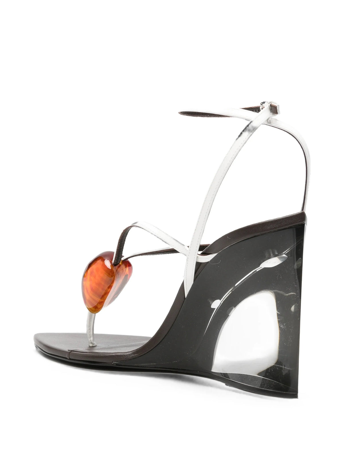 Alaïa - Invisible Jewel Wedge Sandals In Patent Calfskin