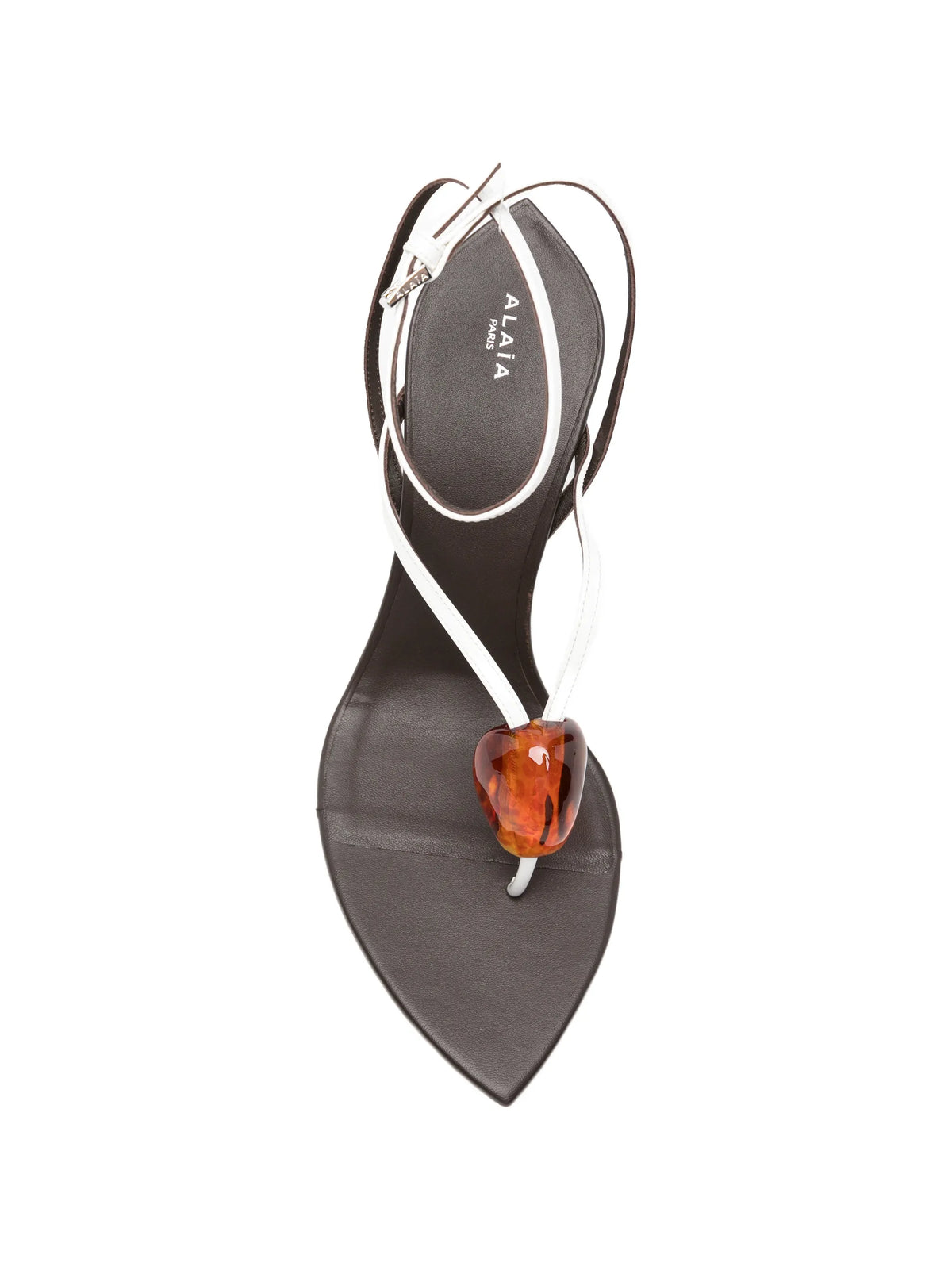 Alaïa - Invisible Jewel Wedge Sandals In Patent Calfskin