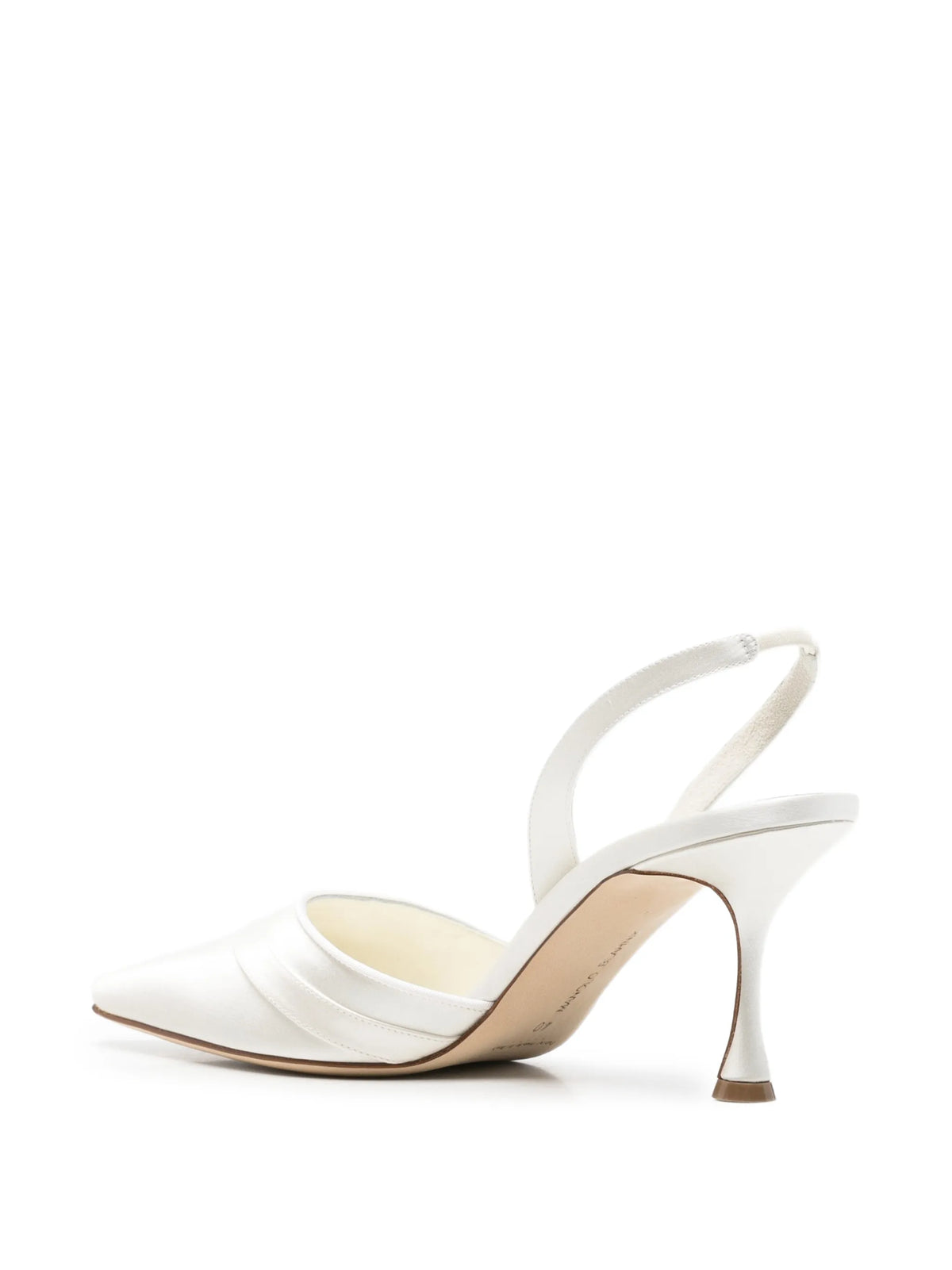 Manolo Blahnik - Zutoslipla Satin Crystal Buckle Slingback Pumps