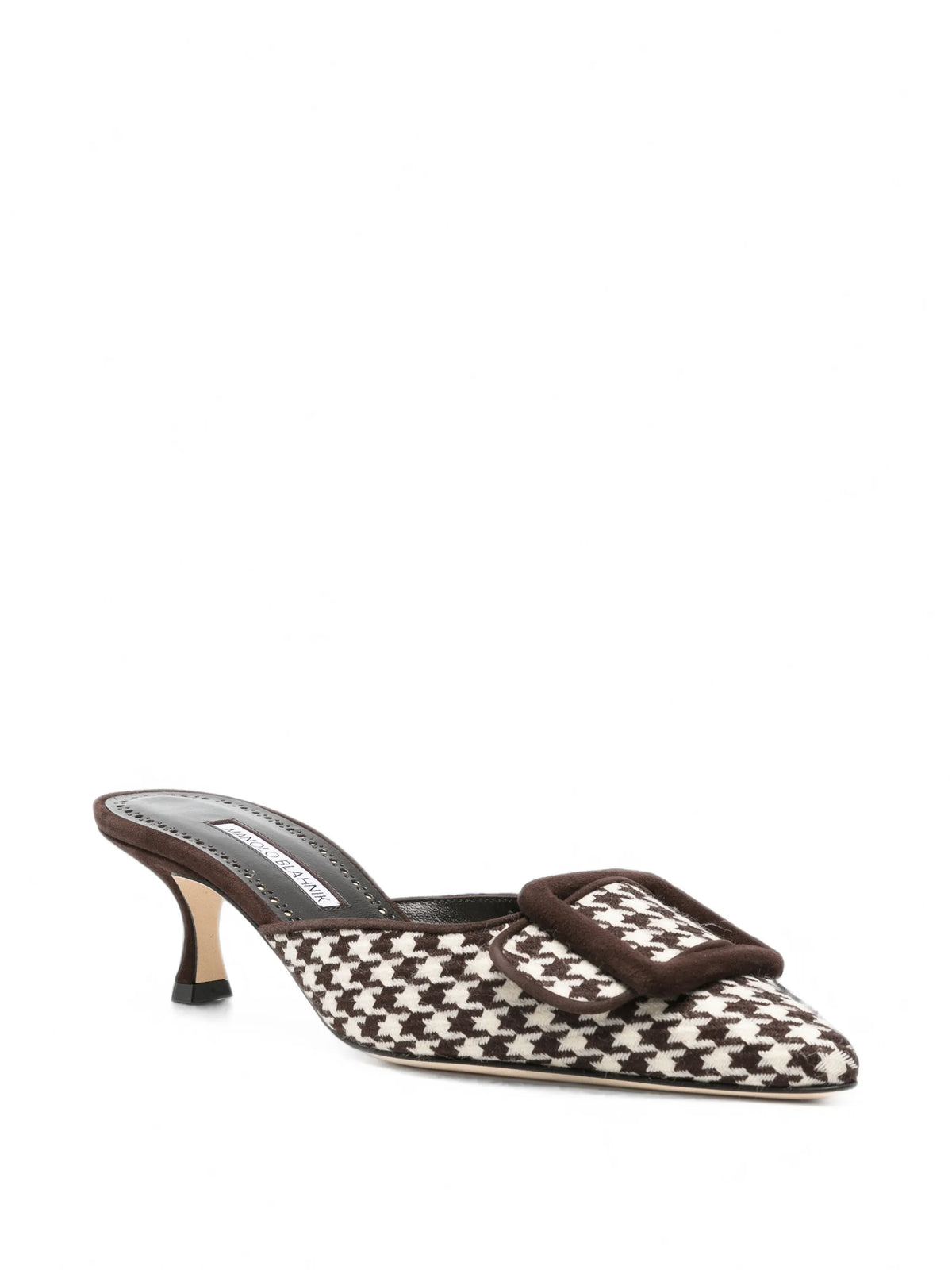 Manolo Blahnik - Maysalebi Houndstooth Mules