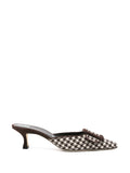 Manolo Blahnik - Maysalebi Houndstooth Mules