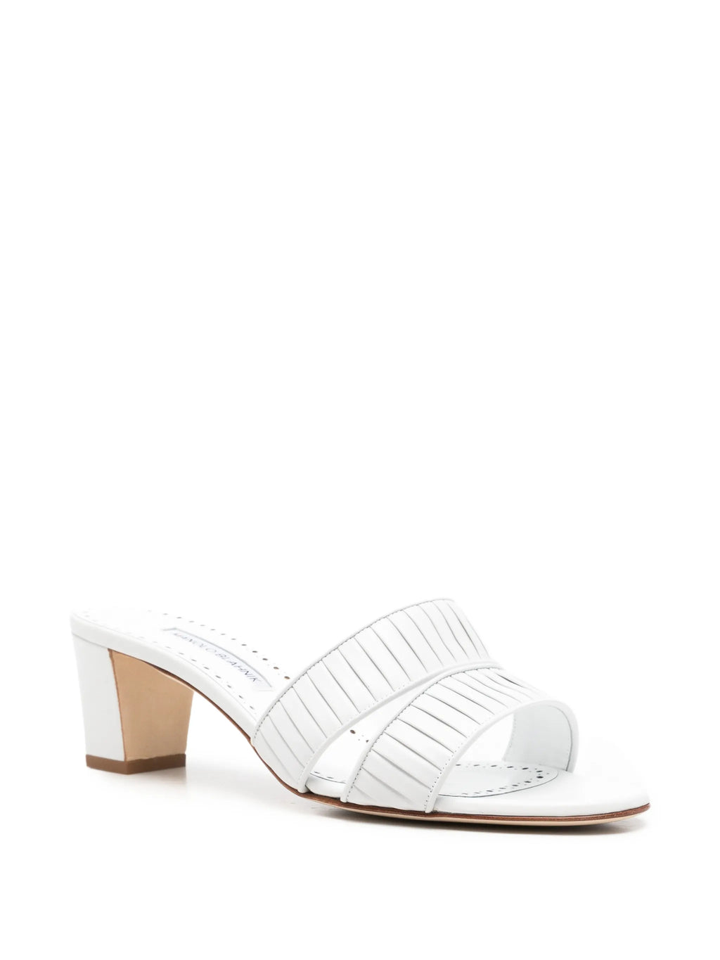Manolo Blahnik - Lusinamu Pleated Mules
