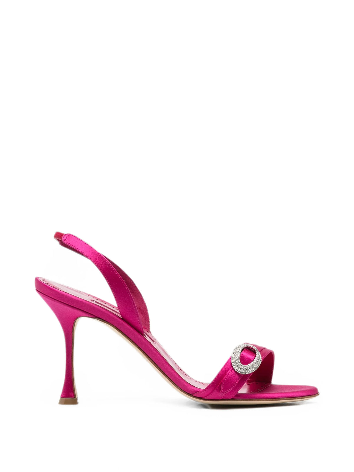 Manolo Blahnik - Zutosan Satin Slingback Sandals