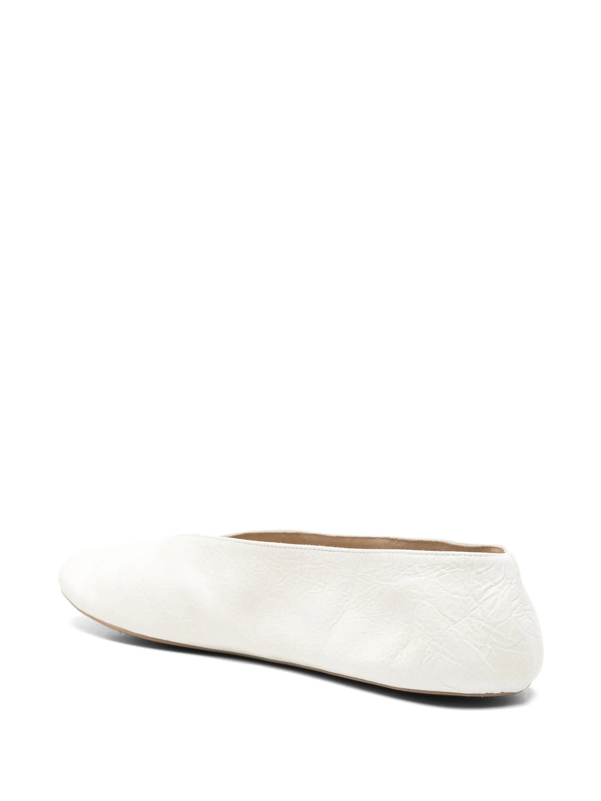 The Row - V-neck Textured Leather Loafers