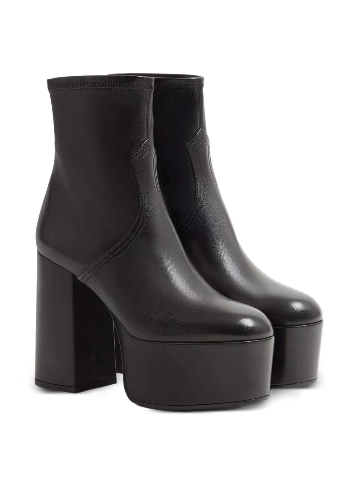 Valentino - Fawcette Platform Ankle Boots In Stretch Nappa 120mm
