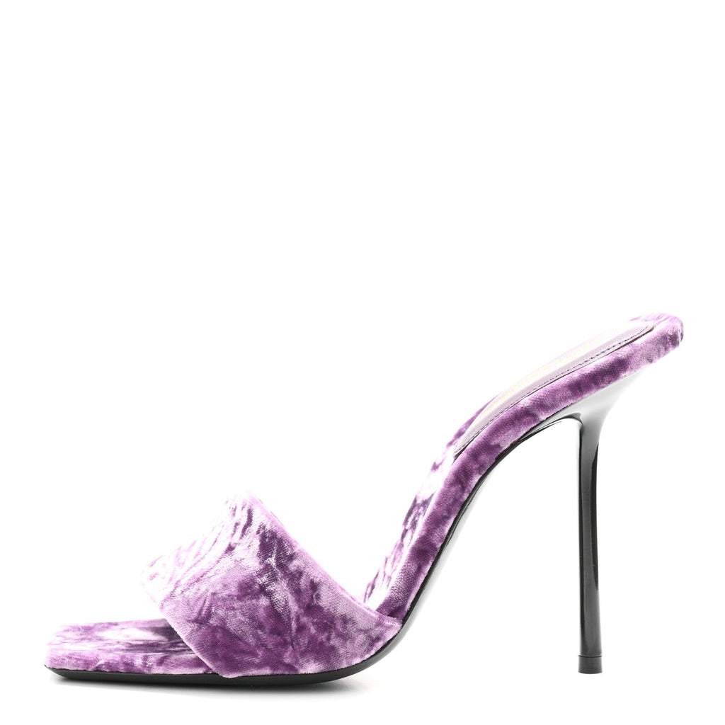 Saint Laurent - Velvet Baliqua 105 Mule Sandals