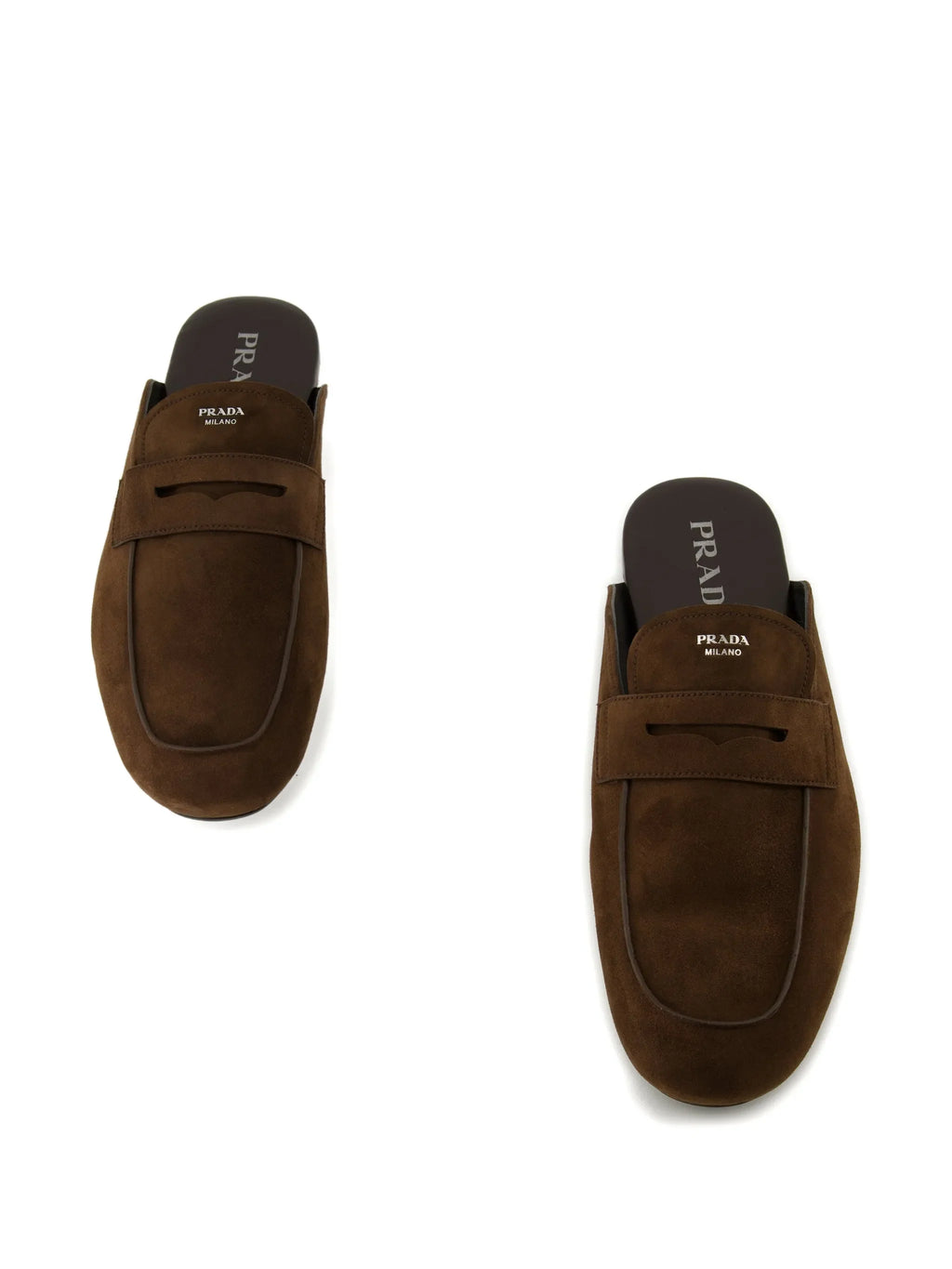 Prada - Round-toe Suede Mules