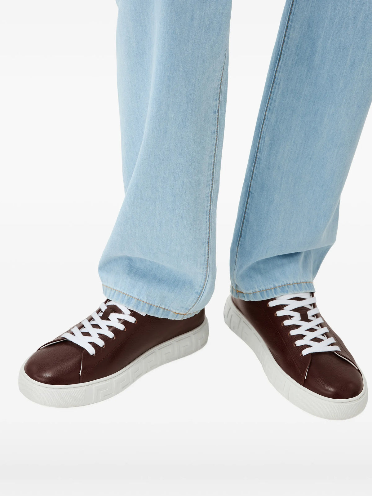 Versace - Greca Leather Sneakers