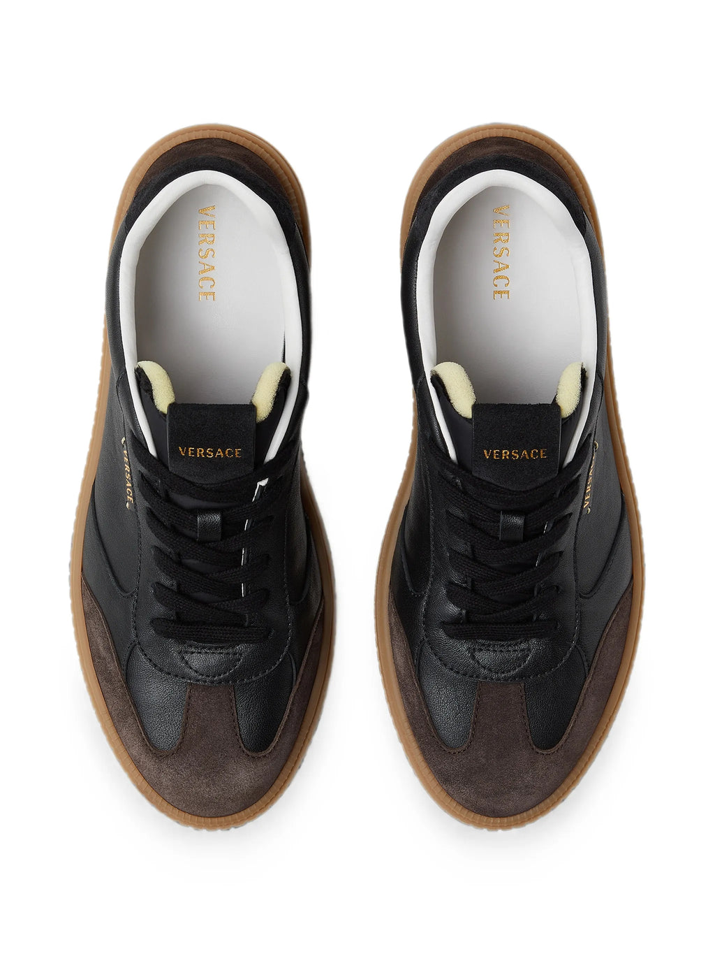 Versace - Greca Court Nappa & Suede Sneakers